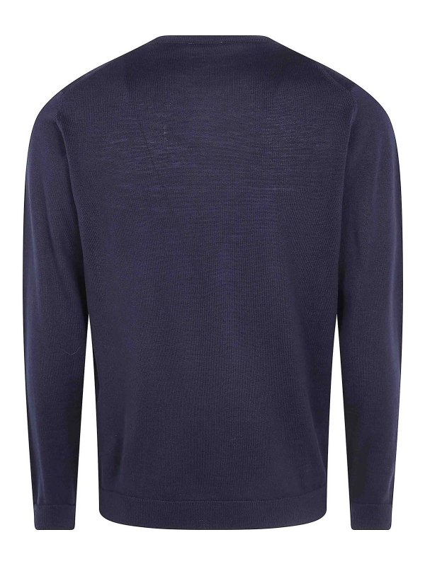 NUUR: Strickpullover mit Rundhalsausschnitt online - Rundhalspullover - Blau