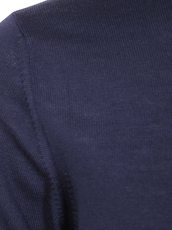 The Best Shops NUUR: Strickpullover mit Rundhalsausschnitt - Rundhalspullover - Blau