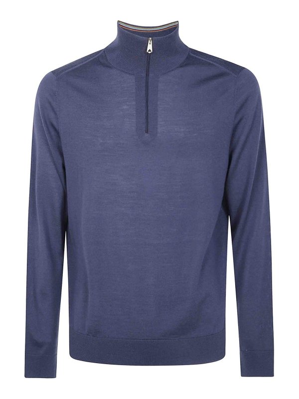 PAUL SMITH: Pull col rond - Pull Col Rond - Bleu