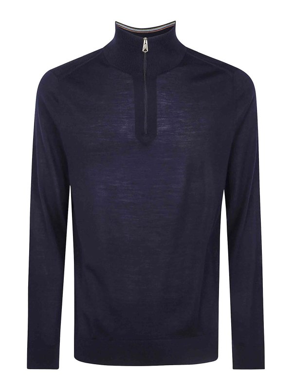 PAUL SMITH: Pull col rond - Pull Col Rond - Bleu