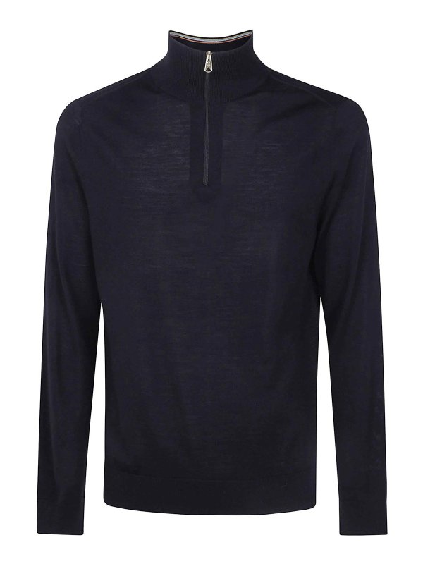 PAUL SMITH: Strickpullover mit Rundhalsausschnitt - Rundhalspullover - Schwarz