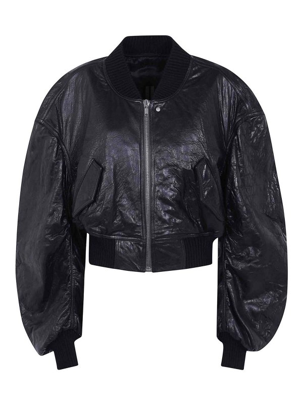 RICK OWENS: ボンバージャケット - ボンバージャケット - 黒