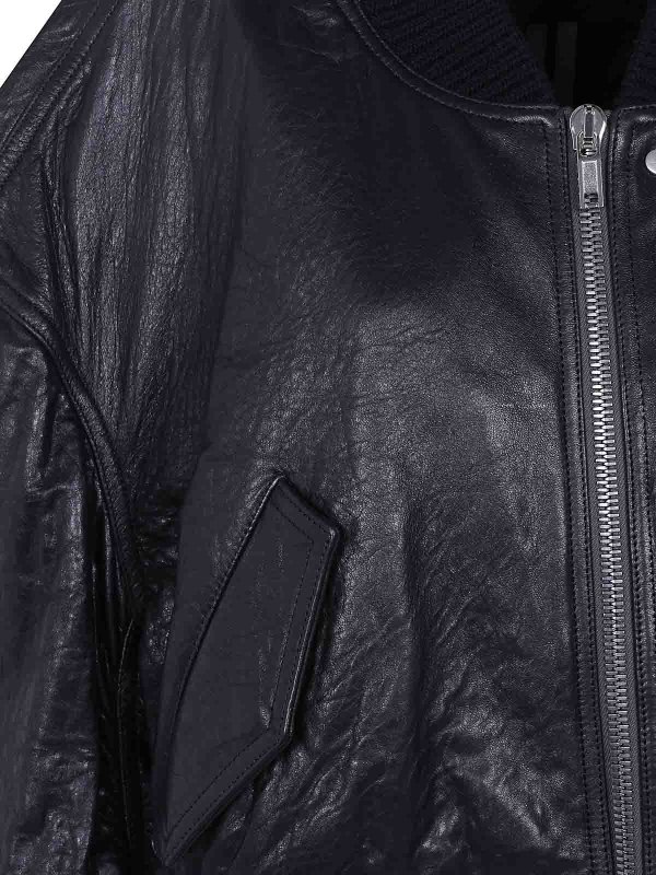 The Best Shops RICK OWENS: ボンバージャケット - ボンバージャケット - 黒