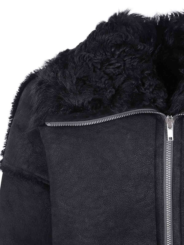 The Best Shops RICK OWENS: レザージャケット - レザージャケット - 黒