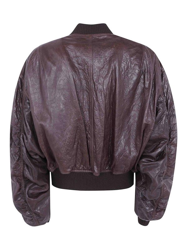 RICK OWENS: Lederjacken online - Lederjacke - Grau