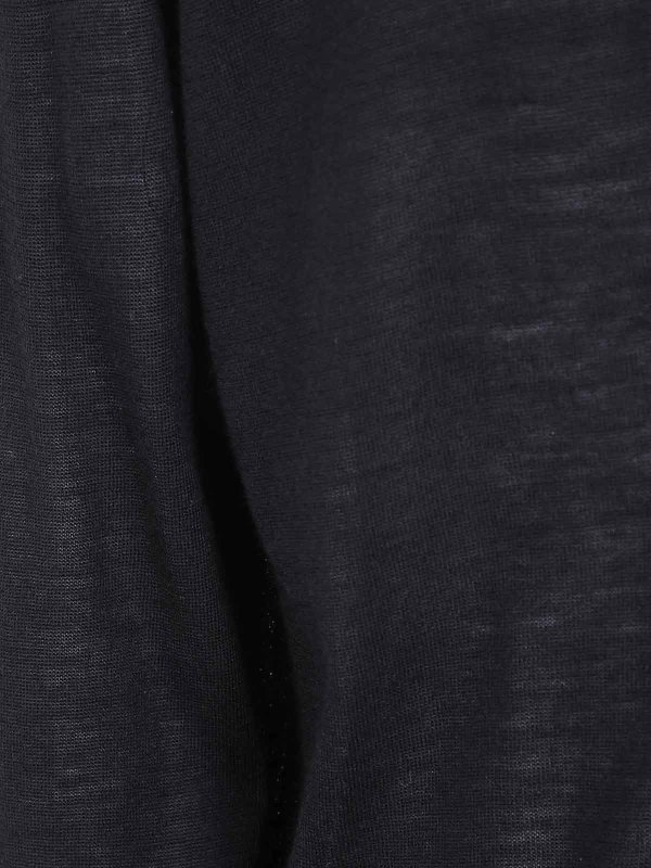 The Best Shops RICK OWENS: Strickpullover mit Rundhalsausschnitt - Rundhalspullover - Schwarz