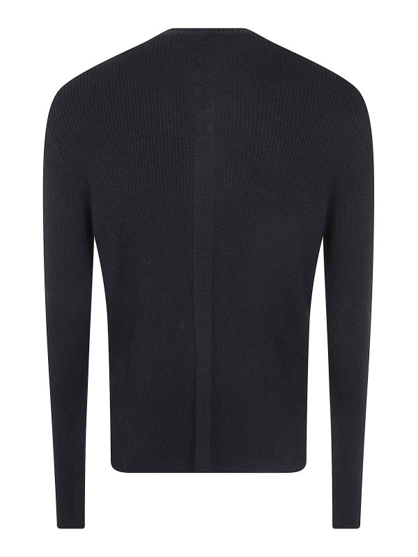 RICK OWENS: Strickpullover mit Rundhalsausschnitt online - Rundhalspullover - Schwarz