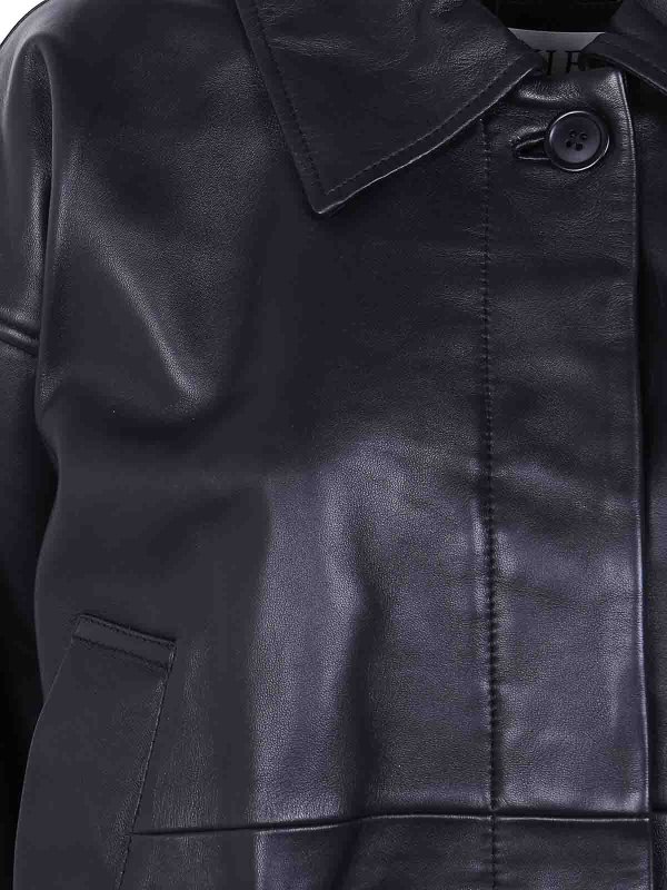 The Best Shops ROHE: padded jackets - Leather Blouson Jacket
