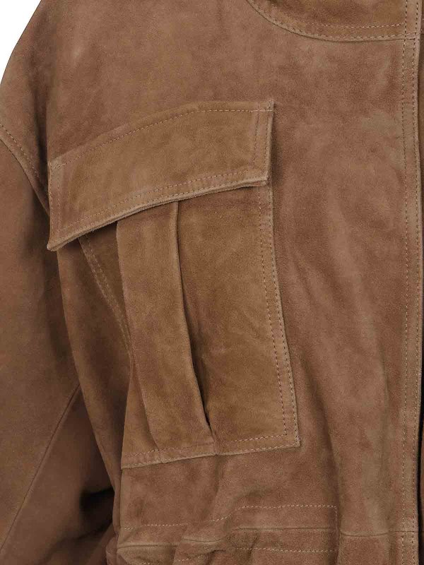 The Best Shops ROHE: leather jacket - Sculptural Suede Jacket