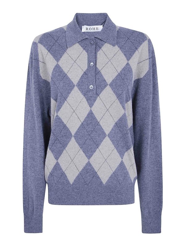 ROHE: Poloshirts - Poloshirt - Grau
