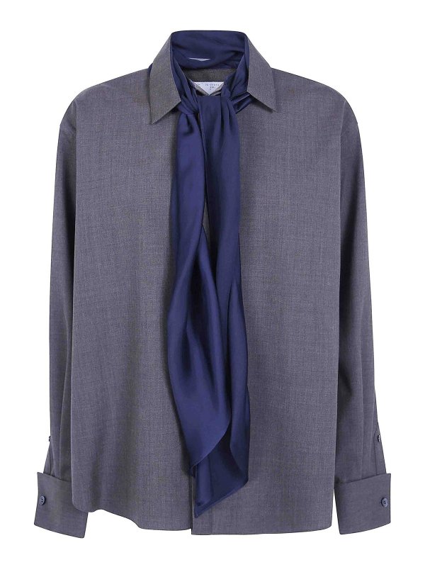 Sacai: Hemden - Hemd - Braun