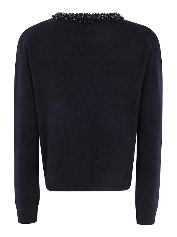 Semicouture: Strickpullover mit Rundhalsausschnitt online - Rundhalspullover - Schwarz