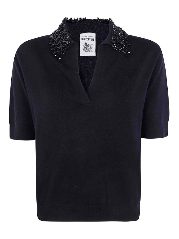 Semicouture: Polos - Polo - Negro
