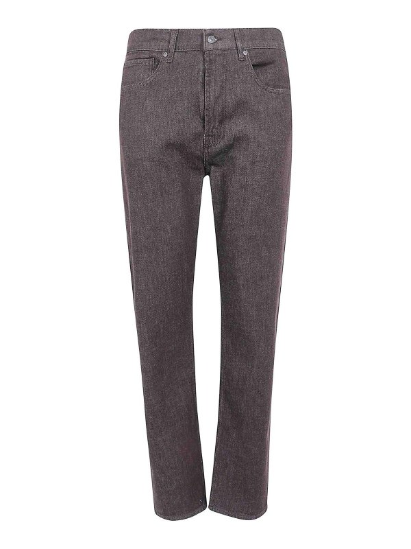 7 FOR ALL MANKIND: ストレートジーンズ - ストレートジーンズ - ブラウン