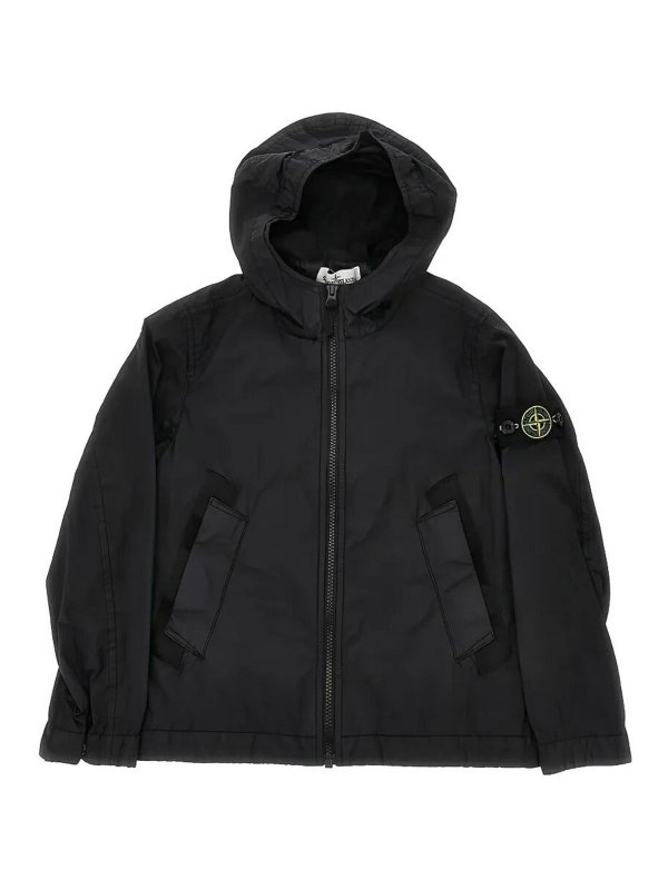 Stone Island Junior: カジュアルジャケット - カジュアルジャケット - 黒