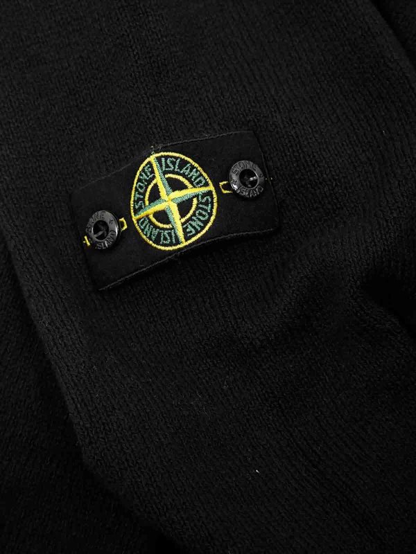 The Best Shops Stone Island Junior: Strickpullover mit Rundhalsausschnitt - Rundhalspullover - Schwarz