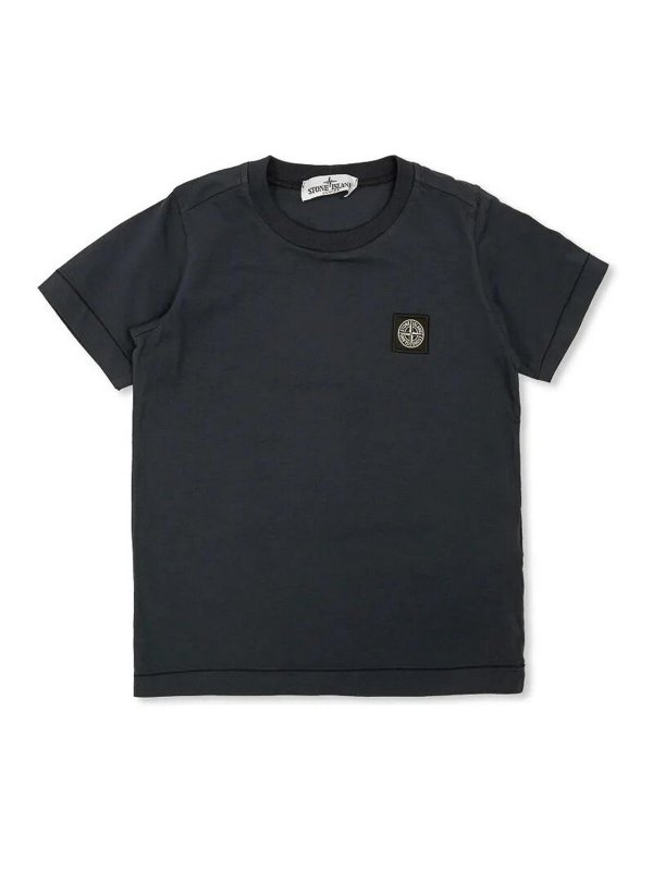Stone Island Junior: T-shirts - T-Shirt - Blau