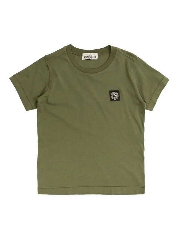 Stone Island Junior: T-shirts - T-Shirt - Grün