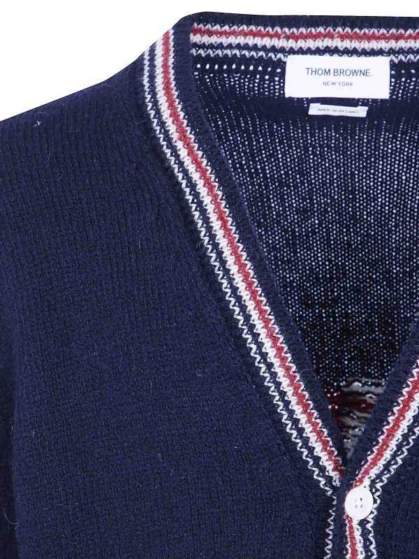 The Best Shops THOM BROWNE: Cardigans - Cardigan - Blau