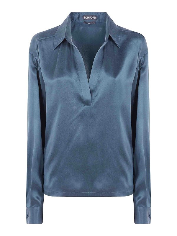 TOM FORD: Poloshirts - Poloshirt - Blau