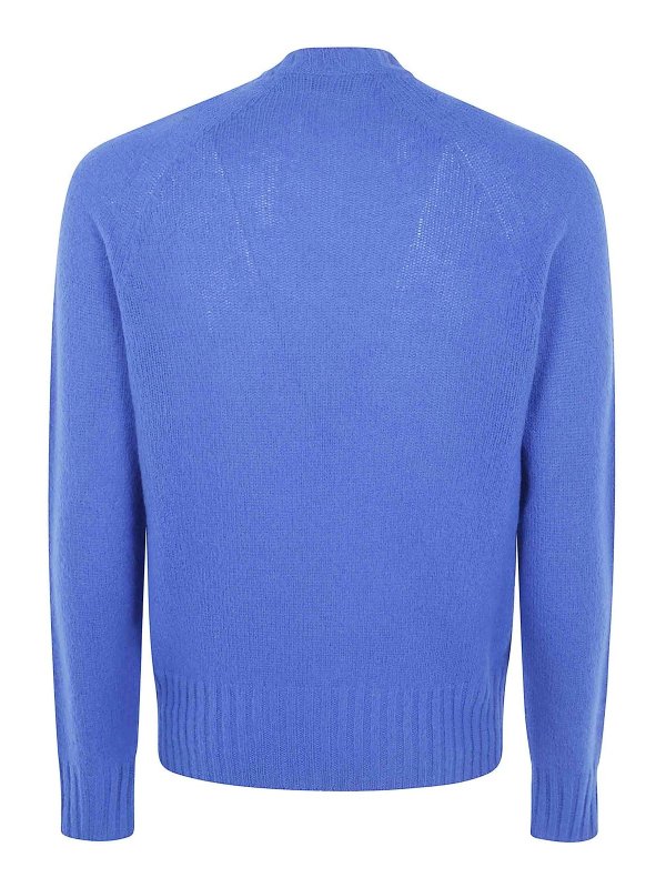 TOM FORD: Strickpullover mit Rundhalsausschnitt online - Rundhalspullover - Blau