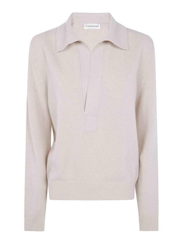 VICTORIA BECKHAM: クルーネック - クルーネック - ヌードカラー