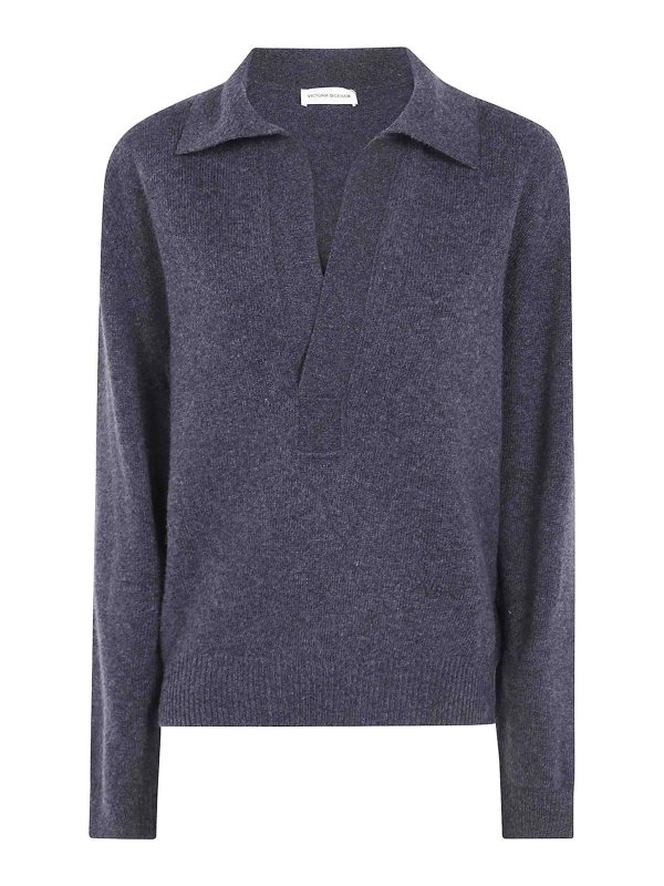 VICTORIA BECKHAM: クルーネック - クルーネック - ブルー