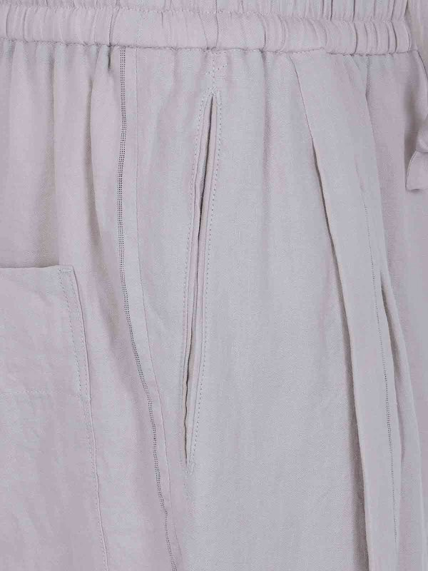The Best Shops ZIGGY CHEN: casual trousers - Thin Stripe Drawstring Trousers