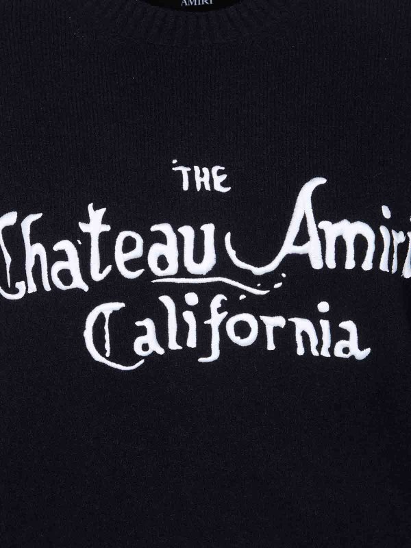 The Best Shops AMIRI: Strickpullover mit Rundhalsausschnitt - Rundhalspullover - Schwarz