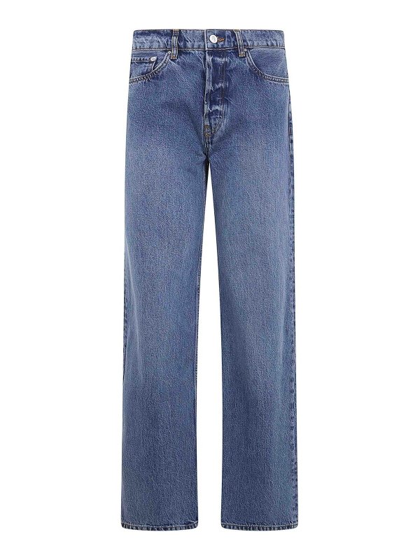 ANINE BING: Jeans Rectos - Vaqueros Rectos - Azul