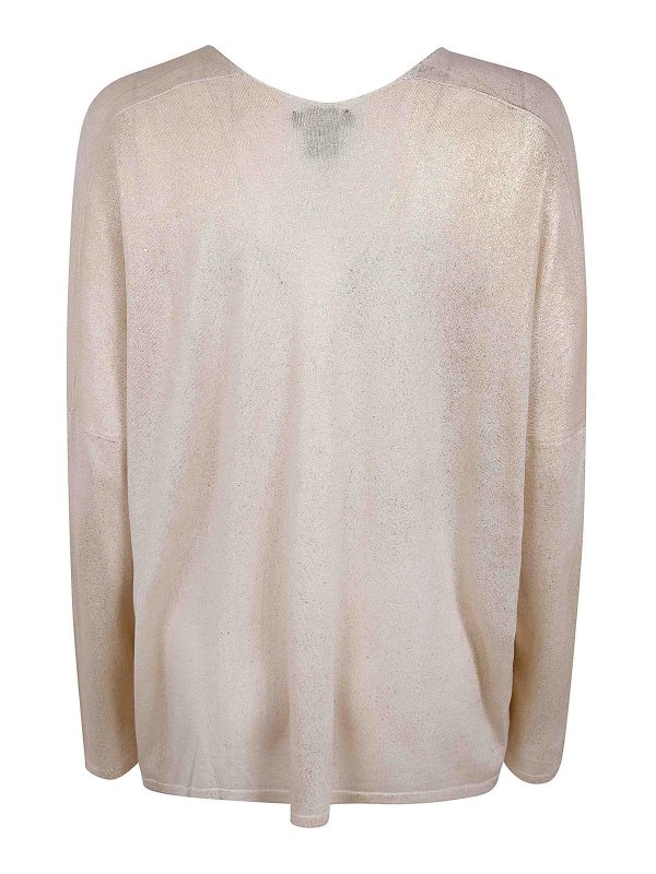 AVANT-TOI: Strickpullover mit V-Ausschnitt online - V-Pullover - Orange