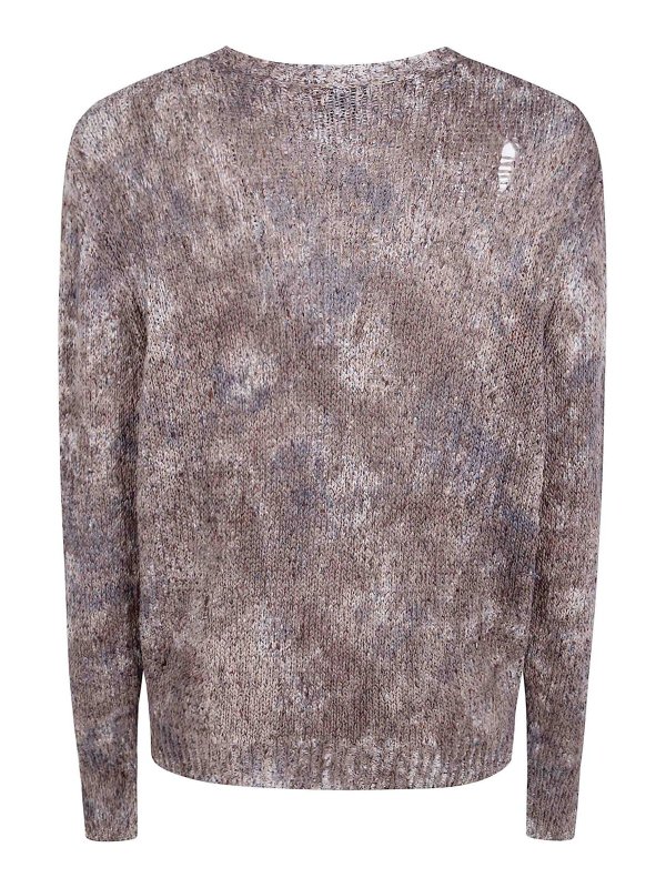 AVANT-TOI: Strickpullover mit Rundhalsausschnitt online - Rundhalspullover - Braun