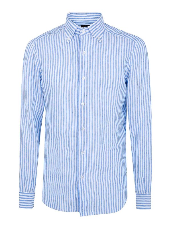 BARBA: Chemises - Chemise - Bleu