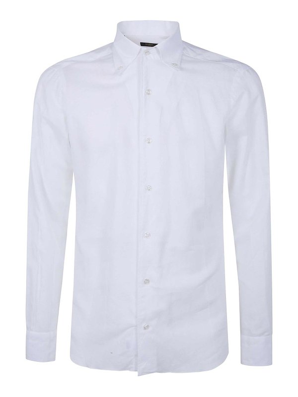 BARBA: camicie - Camicia classica in cotone e lino