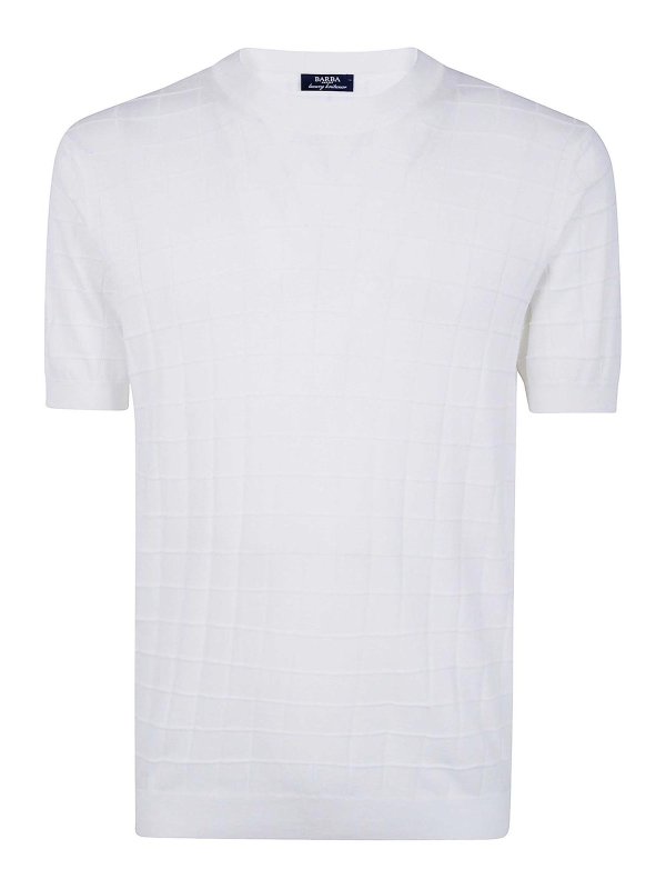 BARBA: Pull col rond - Pull Col Rond - Blanc