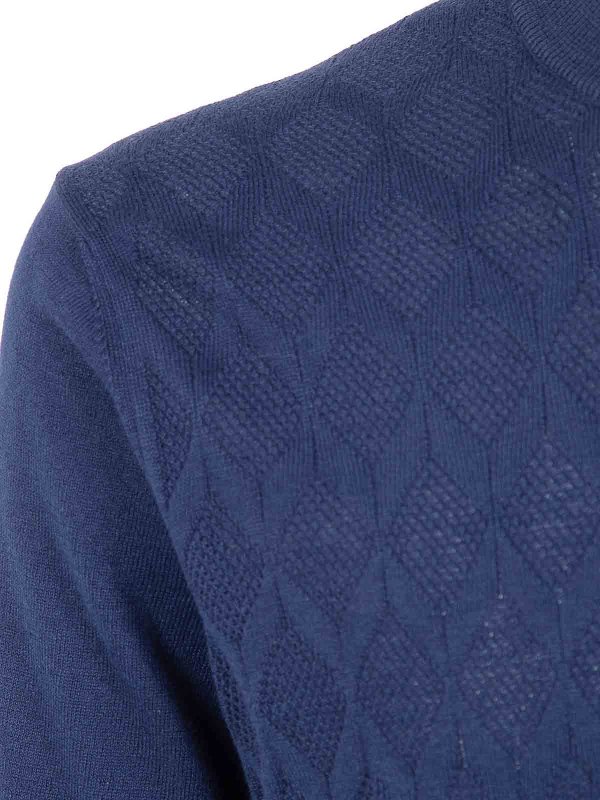 The Best Shops BARBA: Pull col rond - Pull Col Rond - Bleu