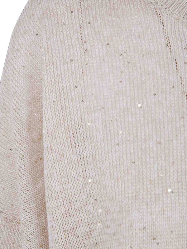 The Best Shops BRUNELLO CUCINELLI: Strickpullover mit Rundhalsausschnitt - Rundhalspullover - Nude