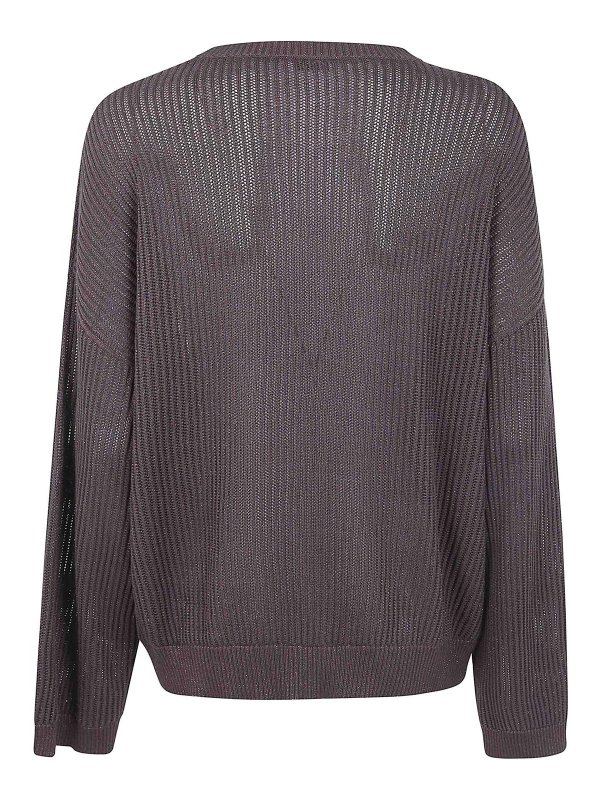 BRUNELLO CUCINELLI: Strickpullover mit Rundhalsausschnitt online - Rundhalspullover - Braun