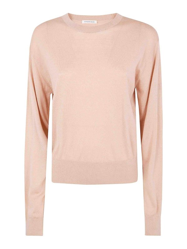 BY MALENE BIRGER: Strickpullover mit Rundhalsausschnitt - Rundhalspullover - Rosa