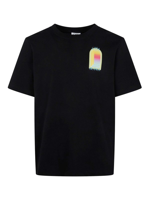 CASABLANCA: T-shirts - T-Shirt - Schwarz