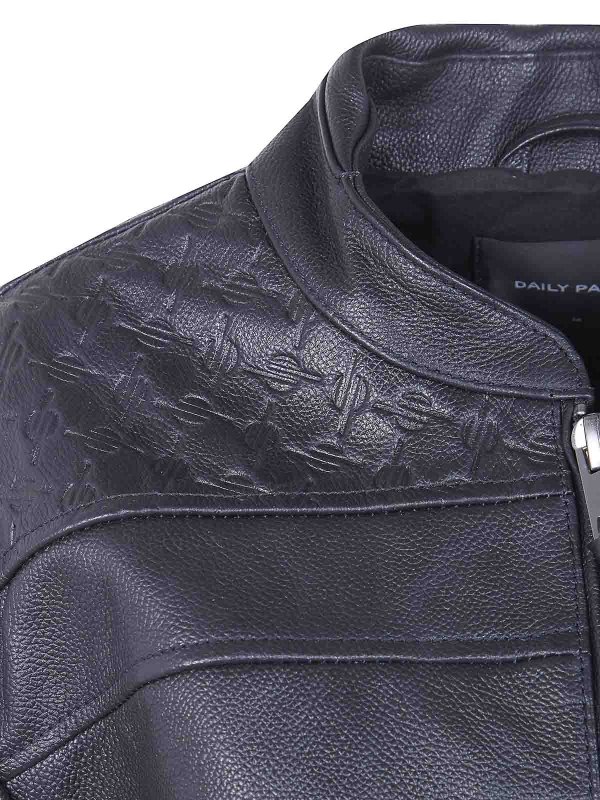 The Best Shops DAILY PAPER: leather jacket - Structured Leather Jacket