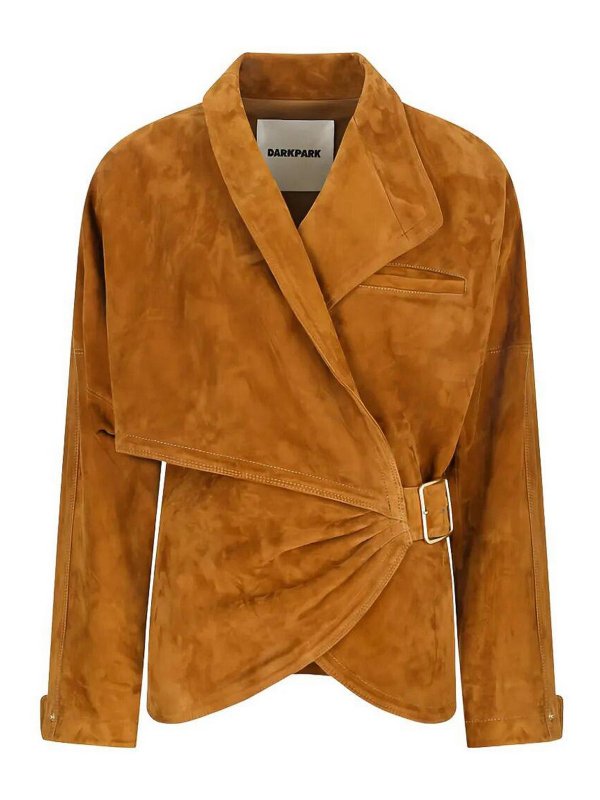 DARKPARK: leather jacket - Cindy Suede Contour Jacket