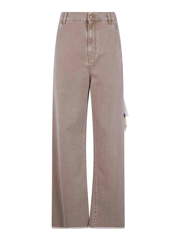 DARKPARK: flared jeans - sienna loose side split denim