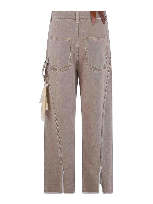DARKPARK: flared jeans online - sienna loose side split denim