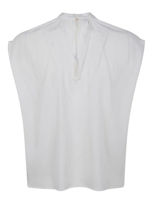 DRHOPE: blouses online - Silk Blend Bow Blouse