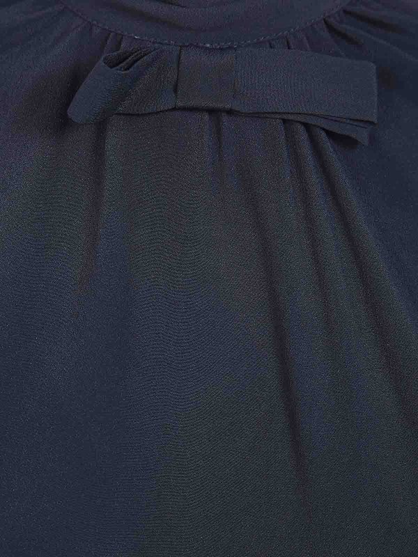 The Best Shops DRHOPE: blouses - Silk Blend Bow Blouse