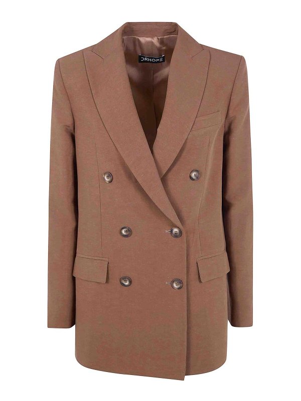 DRHOPE: blazers - Double Breasted Blazer Jacket