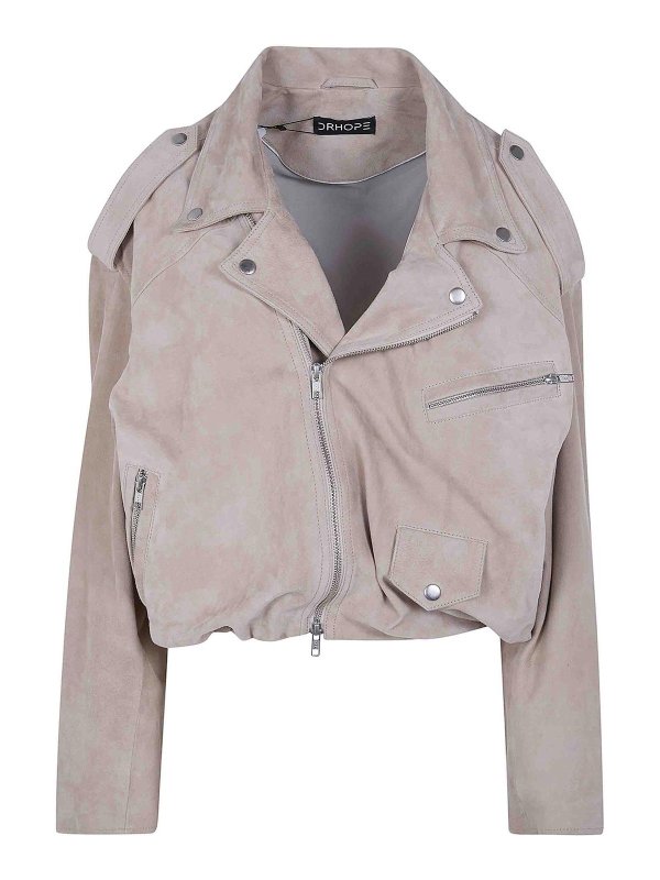 DRHOPE: leather jacket - Suede Bikers Jacket