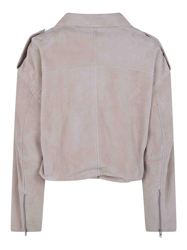 DRHOPE: leather jacket online - Suede Bikers Jacket