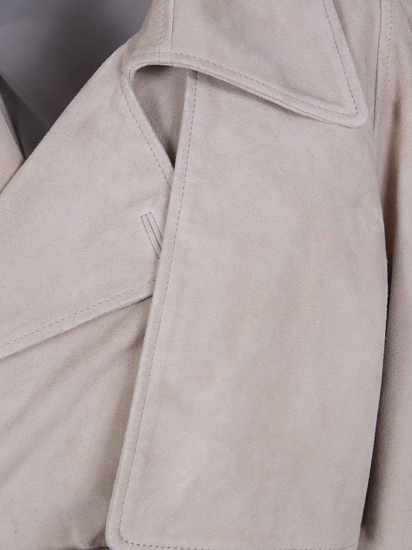 The Best Shops DRHOPE: trench coats - Suede mini trench